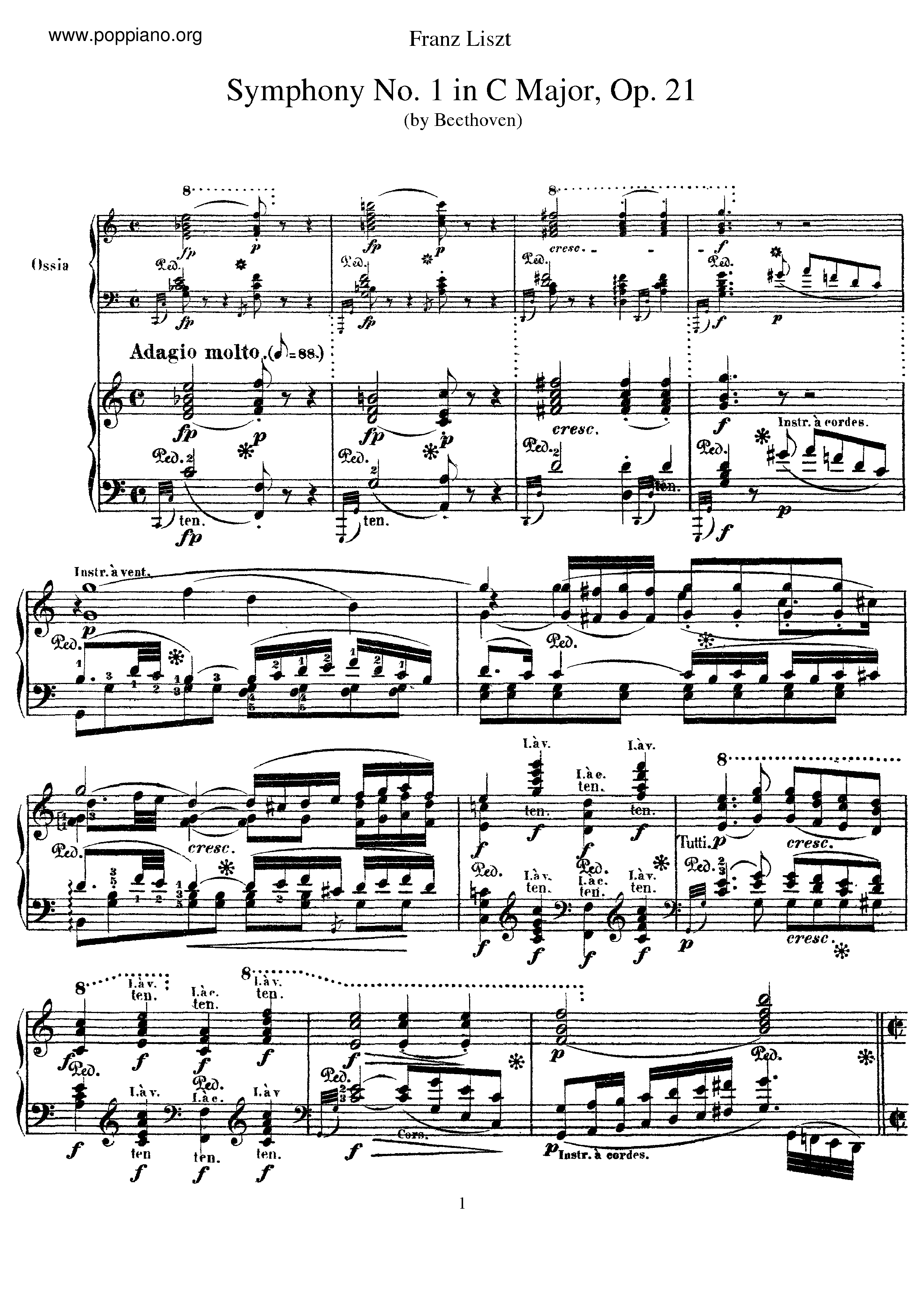 LisztSymphony No.1 in C major, Op.21 (S.464/1) Sheet Music pdf, Free