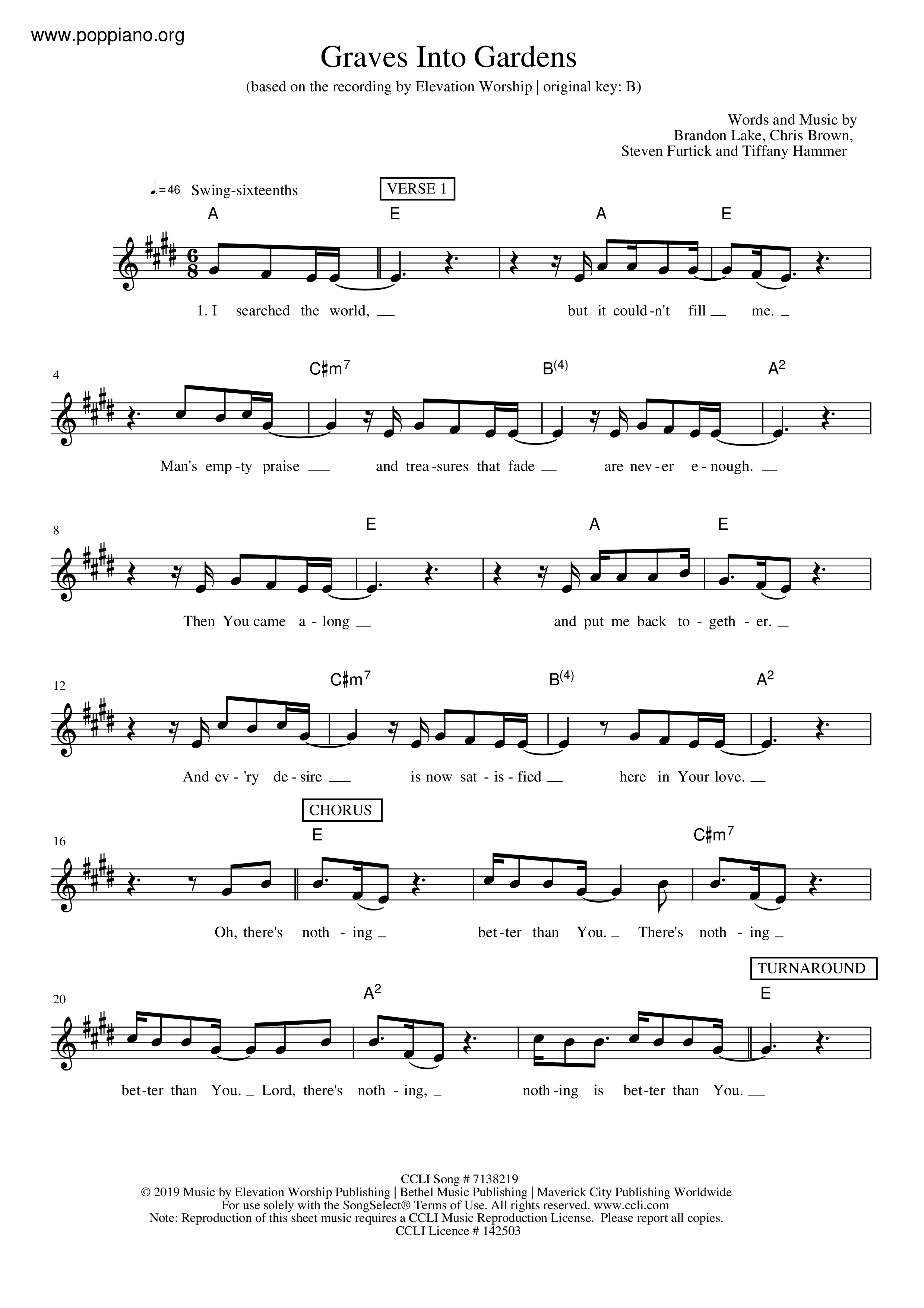 HymnGraves Into Gardens Sheet Music pdf, Free Score Download ★