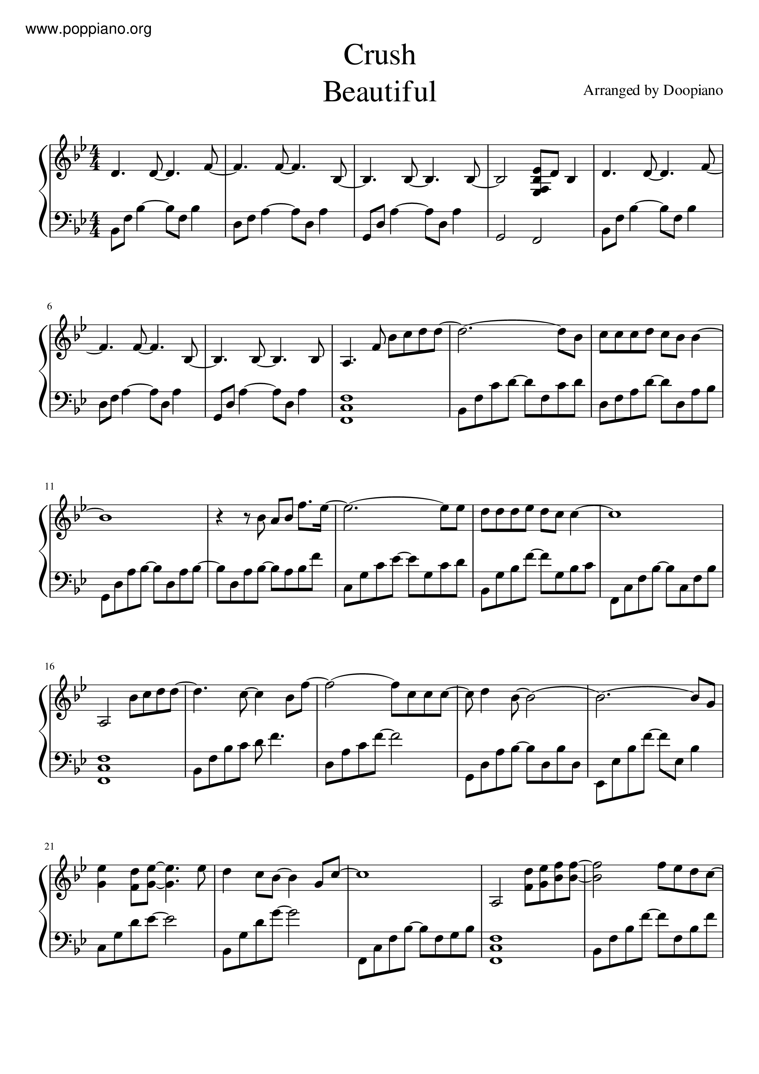 CrushGoblin OST Sheet Music pdf, 쓸쓸하고찬란하神도깨비 楽譜 Free Score Download ★