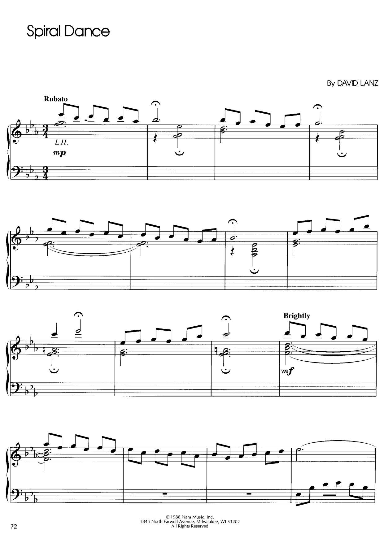 David LanzSpiral Dance Sheet Music pdf, Free Score Download ★