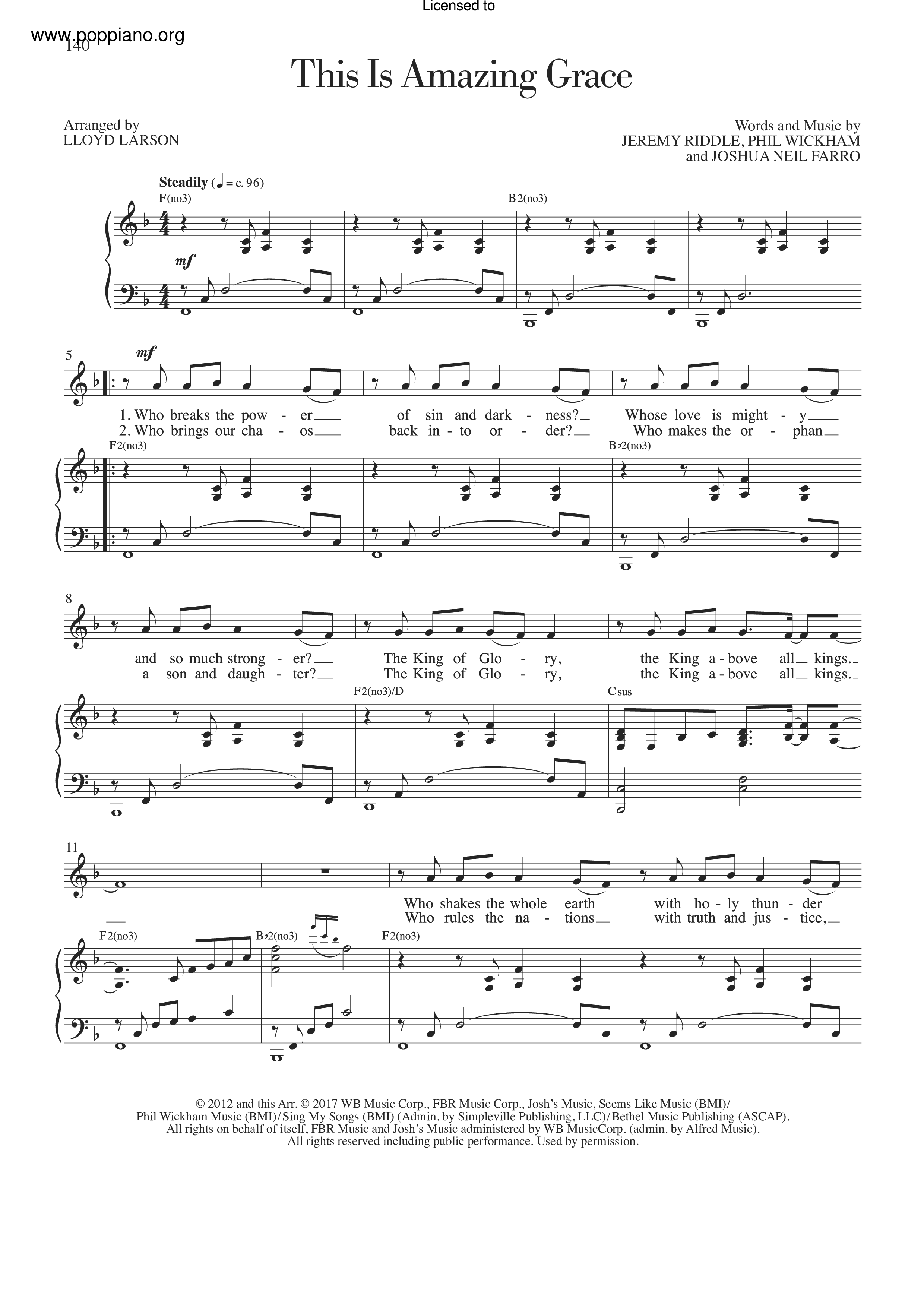 hymnThis Is Amazing Grace Sheet Music pdf, Free Score Download ★