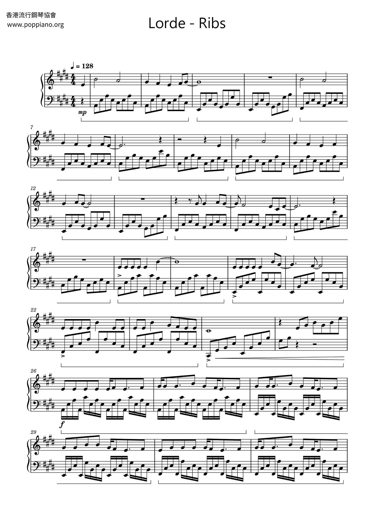 LordeRibs Sheet Music pdf, Free Score Download ★