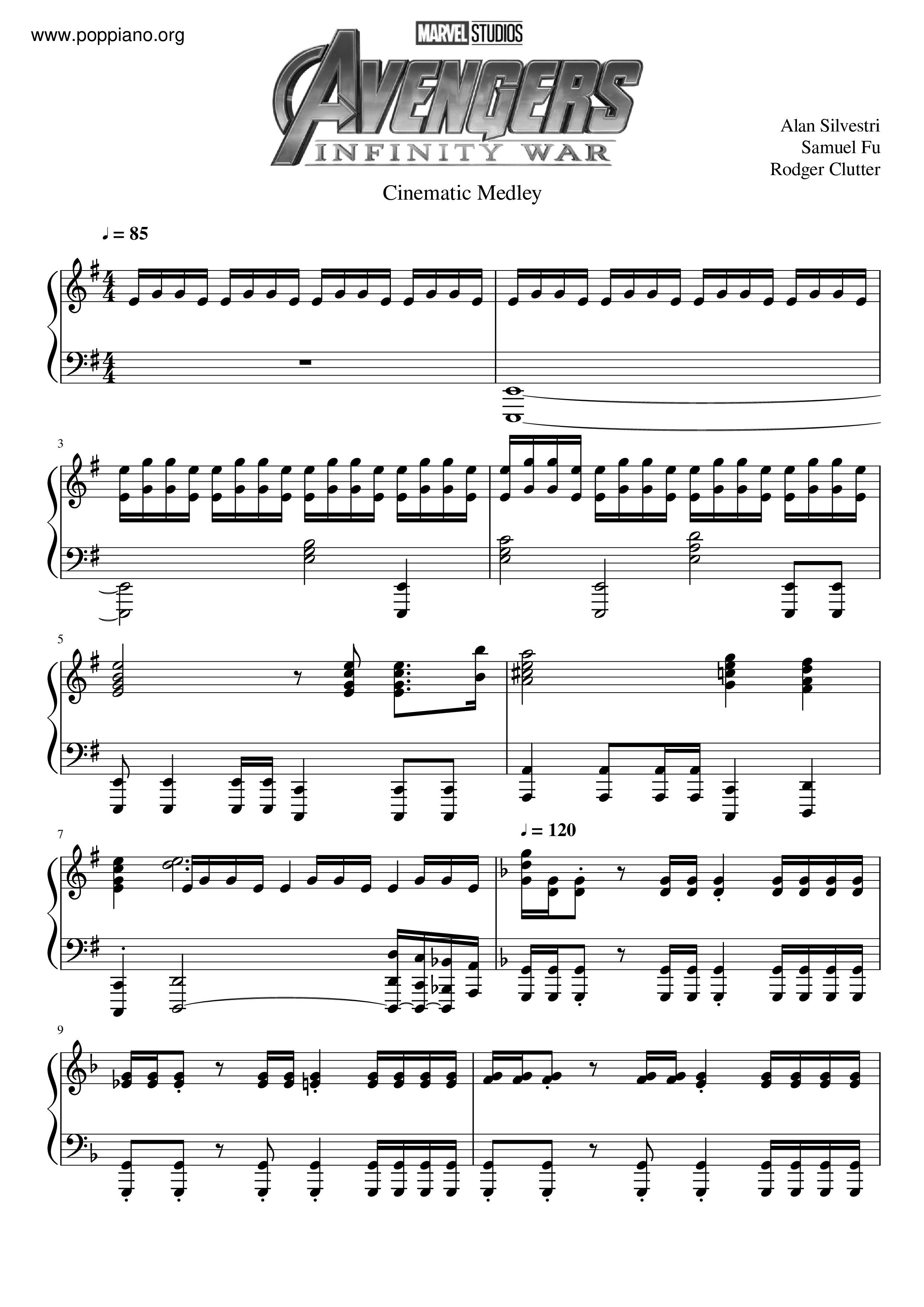 ★Alan Silvestri - The Avengers: Infinity War Medley ピアノ譜pdf- 香港ポップピアノ協会 ★Alan Silvestri - The Avengers: Infinity War Medley ピアノ譜pdf- 香港ポップピアノ協会