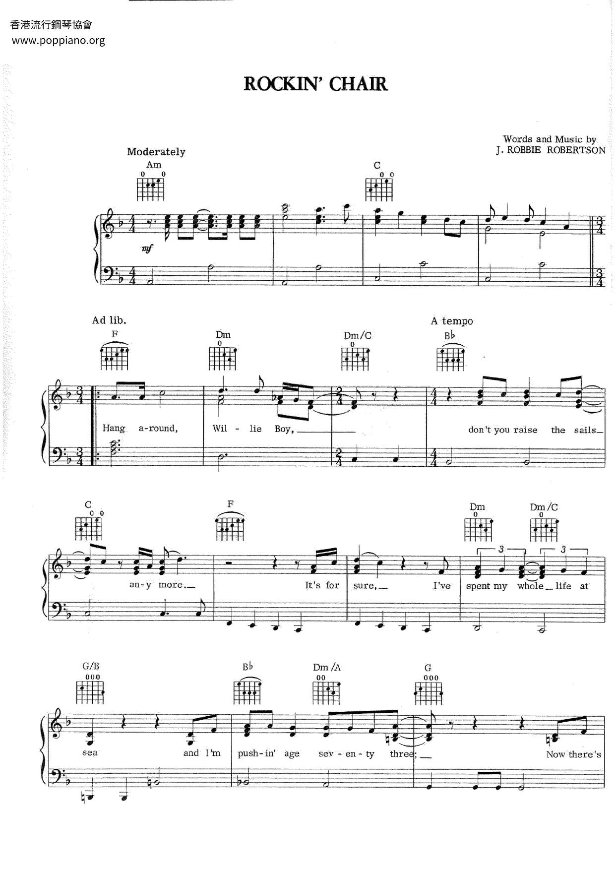 The BandRockin' Chair Sheet Music pdf, Free Score Download ★